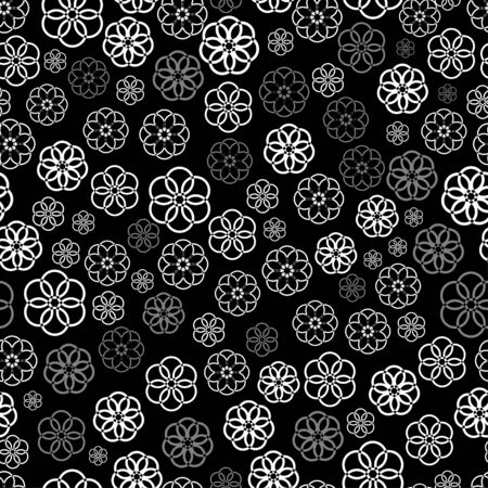 Flower seamless pattern for fabric print, wallpaper, background - vector illustrationのイラスト素材