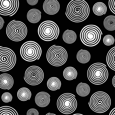 Seamless pattern with spiral ornament for wallpaper, fabric print, background - vector illustrationのイラスト素材