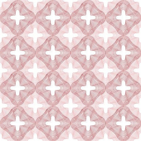 Guilloche flower seamless pattern for fabric print, wallpaper, background - vector illustrationのイラスト素材