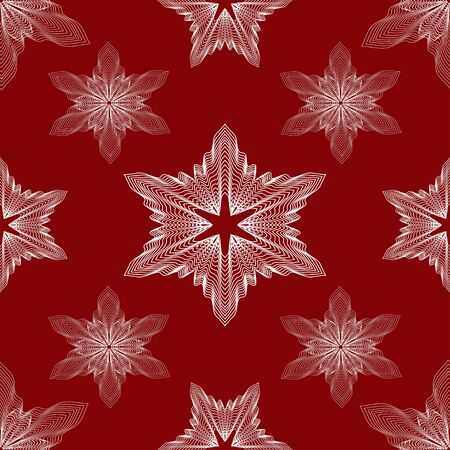 Guilloche flower seamless pattern for fabric printのイラスト素材