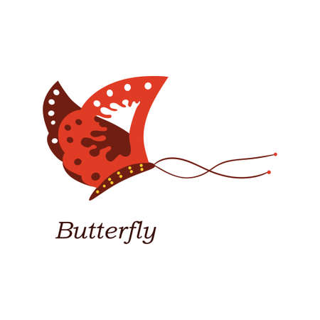 Bright isolated butterflyのイラスト素材