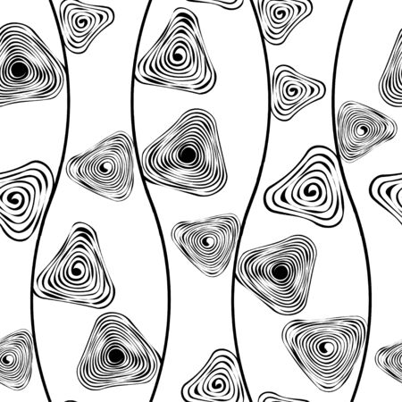 Abstract seamless pattern with spirals - vector illustrationのイラスト素材