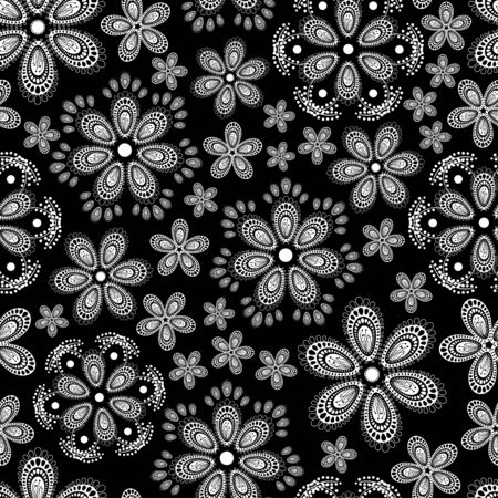 Ornate floral seamless texture.Seamless pattern can be used for wallpaper, pattern fills, web page background, surface texturesのイラスト素材