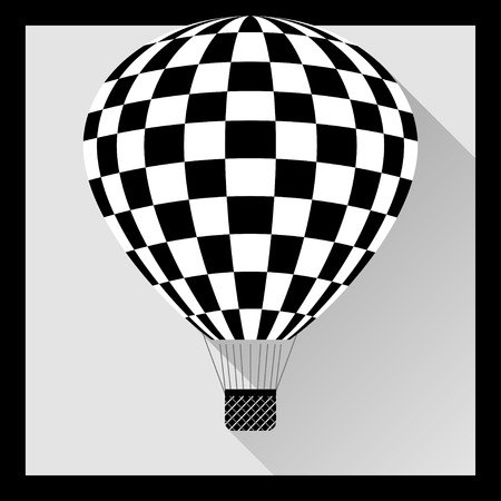 Hot air balloon in flat style - vector illustrationのイラスト素材