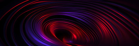 Abstract gradient background with bright neon curvesの素材