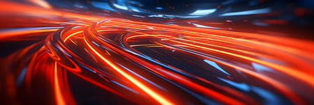 Abstract background with flexible neon tubesの素材