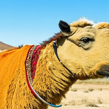 in iran blur africa camel in the desert like background concept and textureの素材