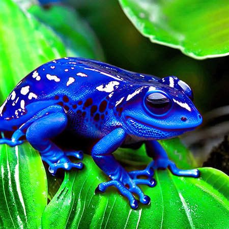 Blue poison dart frog (Dendrobates tinctorius)の素材
