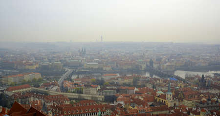 Prague old town view from rooftop of St.Vitus Cathedralのeditorial素材