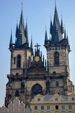 Church of Our Lady before Tyn, view from Old Town squareのeditorial素材