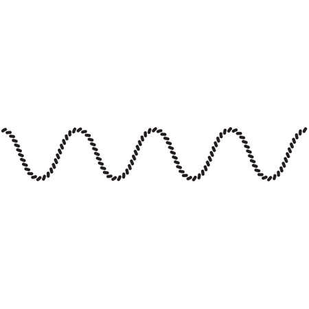 Yarn or rope wave as border of frame in marine illustrationのイラスト素材