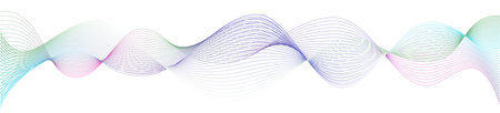 3d wavy neon lines swoosh on dark background. Luxury beauty thin curves, swirl as stream flow...
