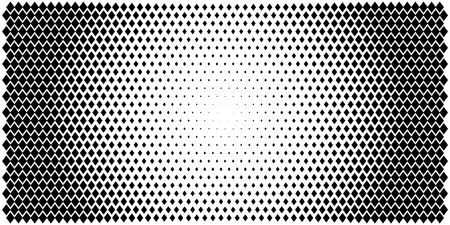 Diamond primitive pattern. Cyber matrix optical pixel pattern. Square dot gradient background. Geo disperse bubble fade. Digital vector halftone geometric gradient. Rhombus fade vintage change paternのイラスト素材