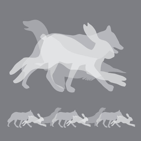 Design element made of three animalsのイラスト素材