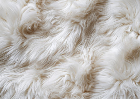 White fluffy fur texture backgroundの写真素材