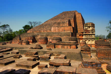 Ruins of Nalanda University Bihar, Indiaのeditorial素材