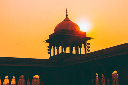 Jama Majid, Old Delhi - one of the largest mosque of India built by Mughal Emperor Shah Jahanの写真素材