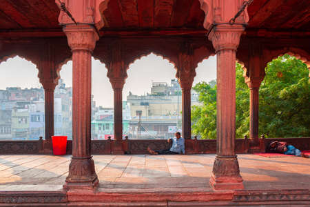 Jama Majid, Old Delhi - one of the largest mosque of India built by Mughal Emperor Shah Jahanのeditorial素材