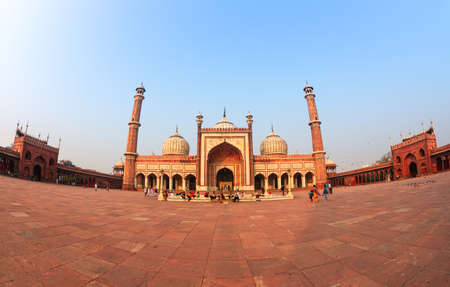 Jama Majid, Old Delhi - one of the largest mosque of India built by Mughal Emperor Shah Jahanのeditorial素材
