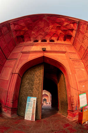 Jama Majid, Old Delhi - one of the largest mosque of India built by Mughal Emperor Shah Jahanのeditorial素材