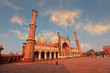 Jama Majid, Old Delhi - one of the largest mosque of India built by Mughal Emperor Shah Jahanのeditorial素材