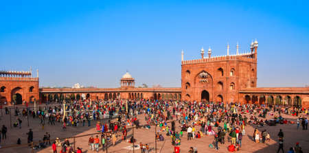 Jama Majid, Old Delhi - one of the largest mosque of India built by Mughal Emperor Shah Jahanのeditorial素材