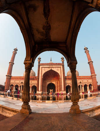 Jama Majid, Old Delhi - one of the largest mosque of India built by Mughal Emperor Shah Jahanのeditorial素材