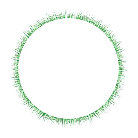 illustration green planet with grass, a symbol of nature protectionのイラスト素材