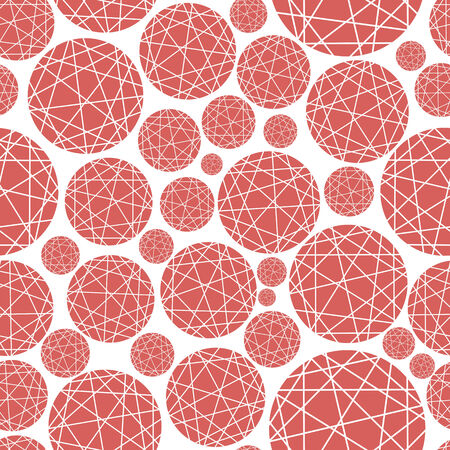 background, seamless pattern with red elements, geometric design, vector illustrationのイラスト素材