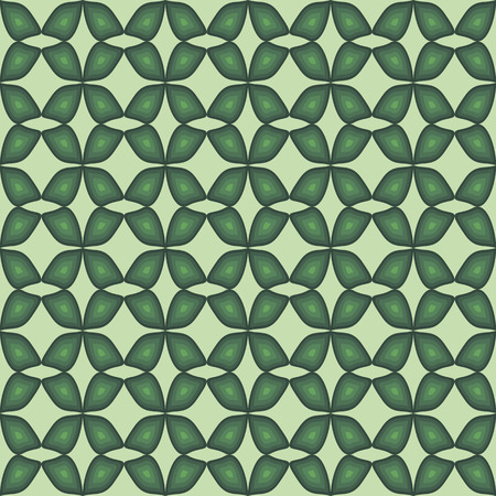 background, seamless pattern with green elements, leafes in geometric design, vector illustrationのイラスト素材
