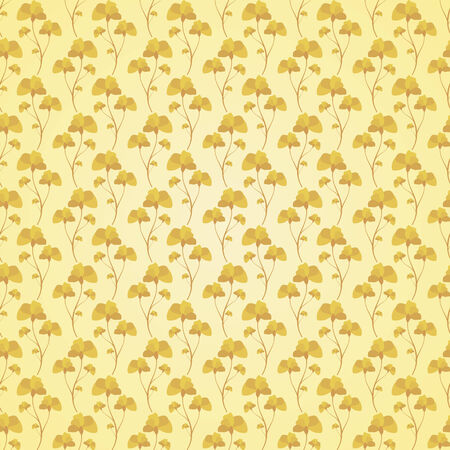 vector background, seamless pattern with yellow flowers, geometric design, vector illustrationのイラスト素材