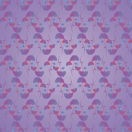 vector background, seamless pattern with violet and red flowers, geometric design, vector illustrationのイラスト素材