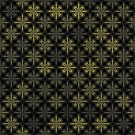 vector background,  seamless pattern with yellow and black elements, geometric design, vector...