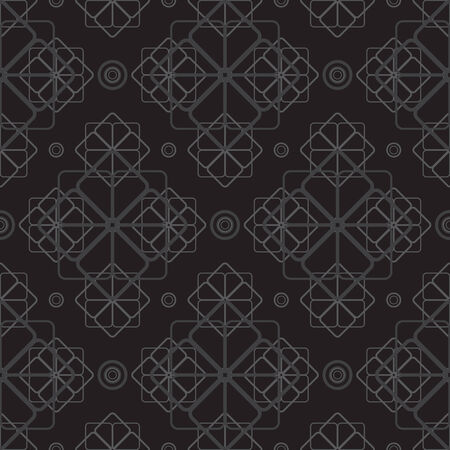 seamless pattern with black elements, geometric designのイラスト素材