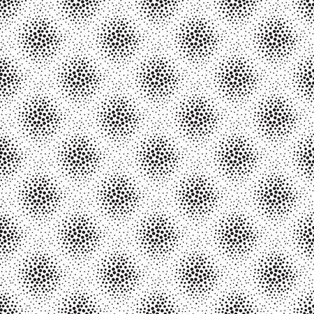 vector background, unusual seamless pattern with black and white point elements, tree branches, geometric design, vector illustrationのイラスト素材