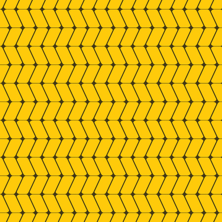 vector background, unusual seamless pattern with  yellow and bown elements, geometric design, vector illustrationのイラスト素材