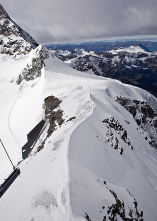 Mountain pass in Switzerlandの写真素材