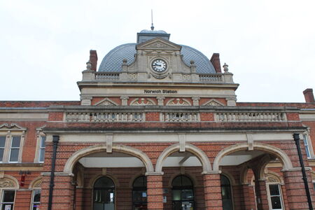 Norwich train station Norfolk East Anglia England UK のeditorial素材