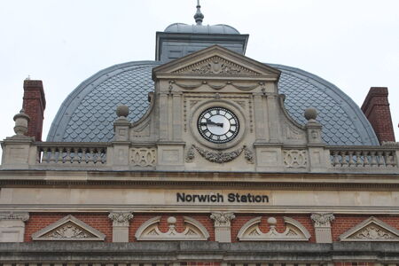 Norwich train station Norfolk East Anglia England UK のeditorial素材