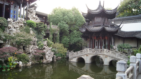 garden view in Shanghai, Chinaの写真素材