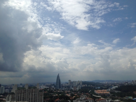 Day view of city view from condo の素材