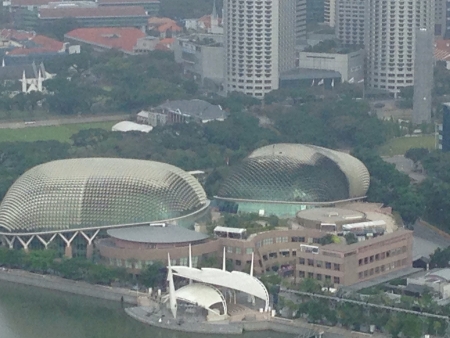 Day view of Singapore from the top of marina bay sandsの素材