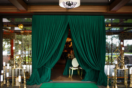 Vintage Moroccan details at a wedding party.の写真素材