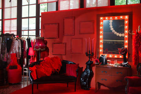 Elegant banquet hall for a wedding party.の写真素材