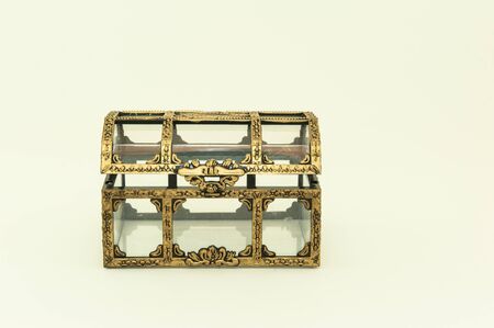 Treasure chest on a white background の写真素材