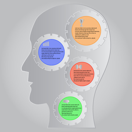brain, infographics, infographic, business, vector, design, concept, illustrationのイラスト素材