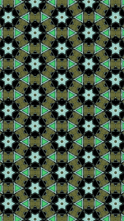 Ornate geometric pattern and abstract multicolored background