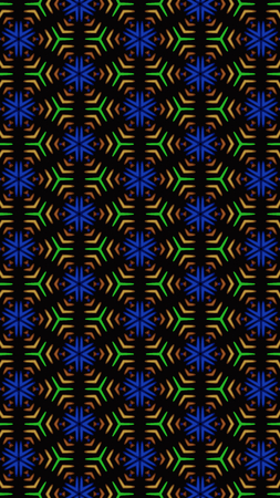 Ornate geometric pattern and abstract colored background