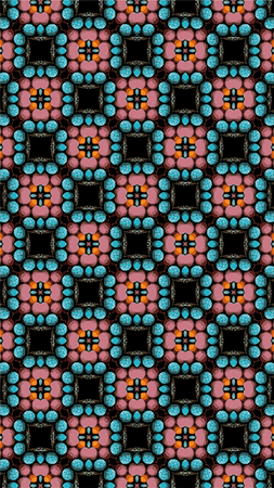 Ornate geometric pattern and abstract multicolored background