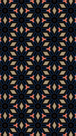 Ornate geometric pattern and abstract colored background